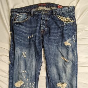 Cult of Individuality Men's Blue Japanese Denim Size 40